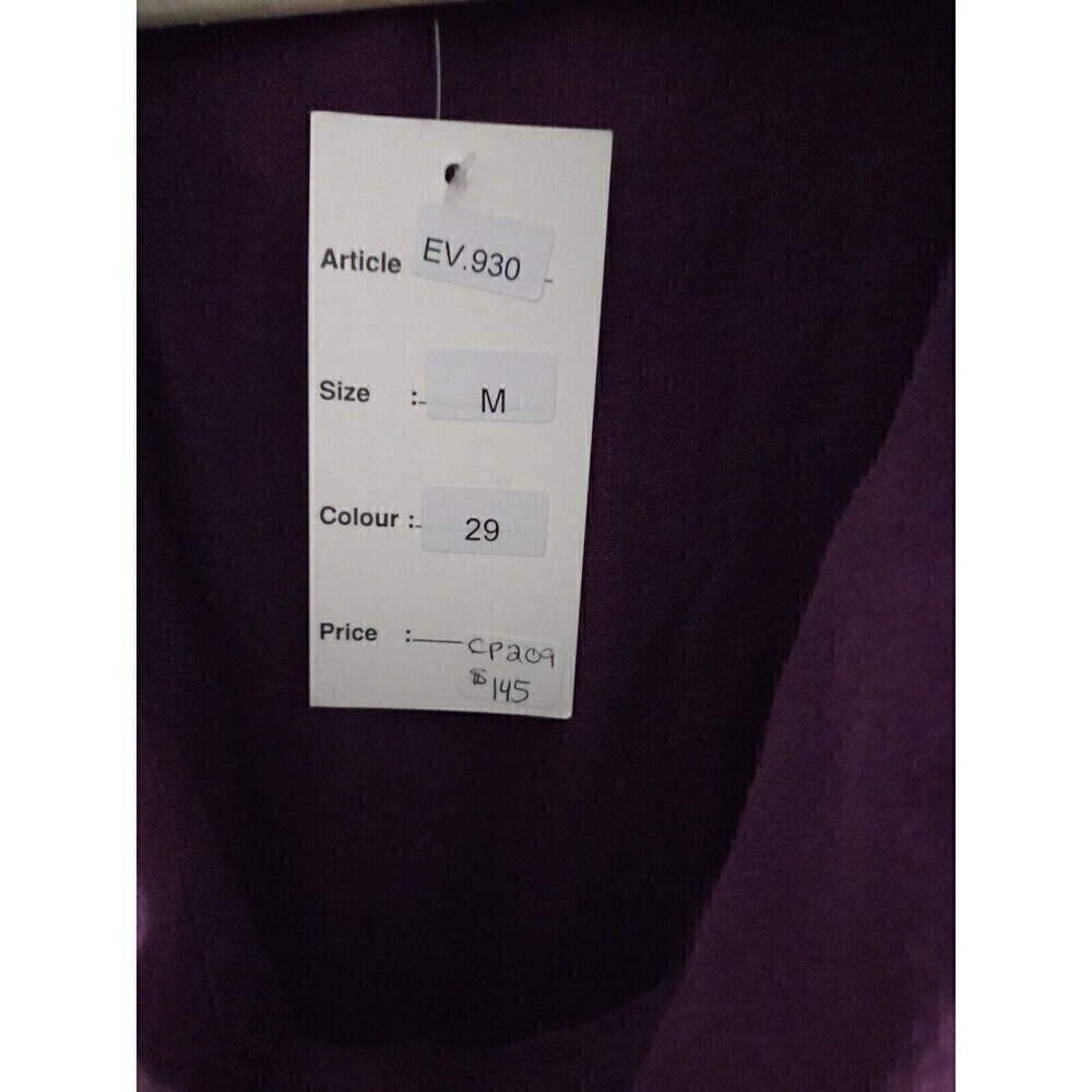COMPLETO LINO by Arthurio Eggplant Purple Linen Tunic Vest Women's M Lagenlook - Picture 3 of 6